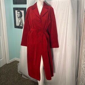Vtg 60s/70s custom tailored belted trench coat